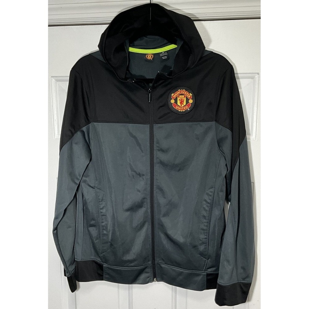 Manchester United FC Hooded Full Zip Jacket Official Soccer England Men's Small